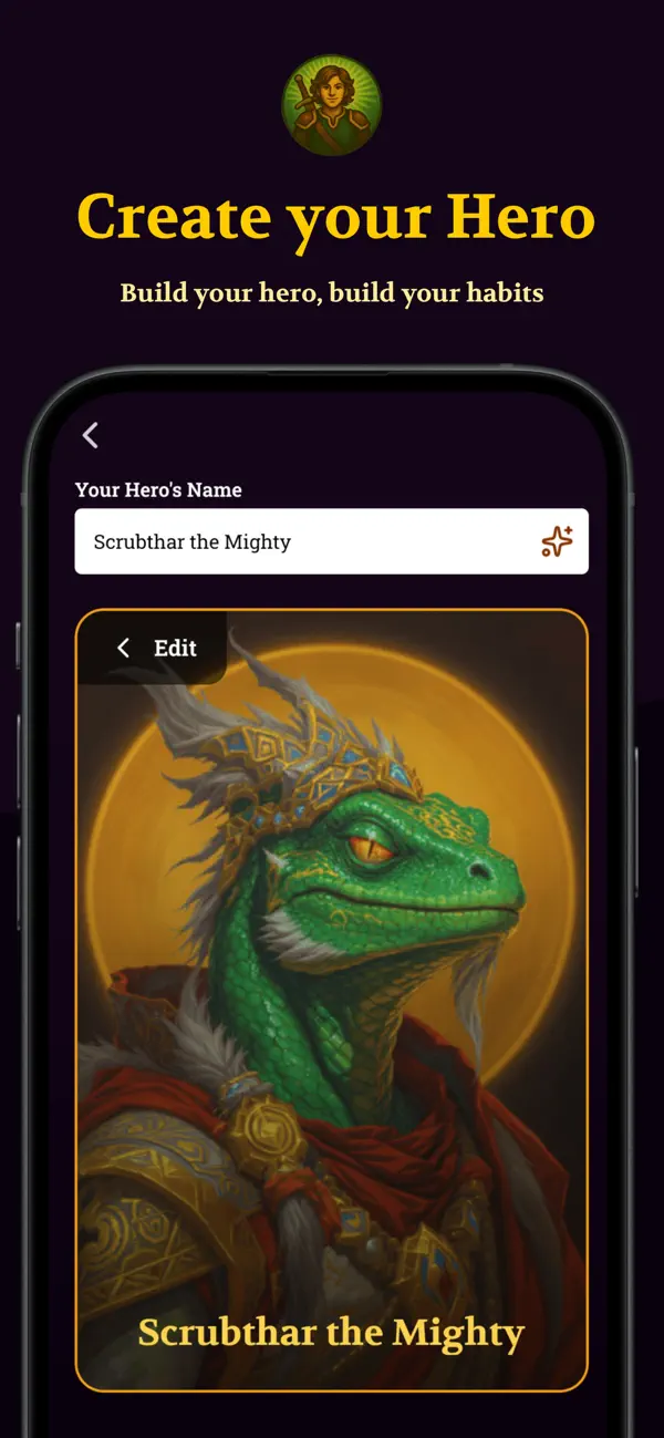 Chorebound Create Your Hero screen